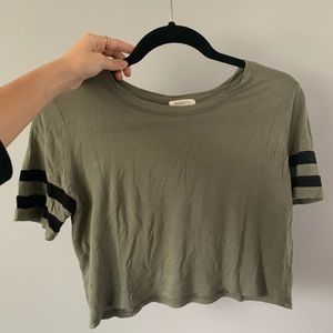 Bozzolo Cropped Green T-shirt